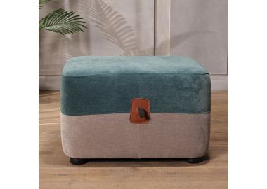 הדום בד 60*60 גוון טורקיז ואפור דגם הנרי