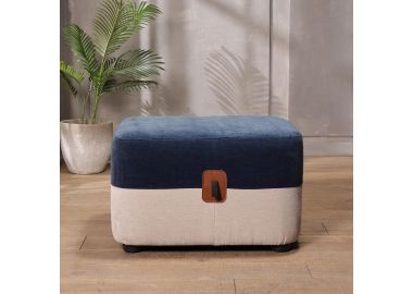 הדום בד 60*60 גוון כחול ואפור דגם הנרי