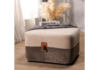 הדום בד 60*60 גוון בז' וחום דגם הנרי