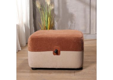 הדום בד 60*60 גוון כתום ובז' דגם הנרי