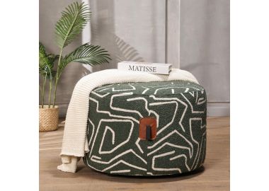 הדום בד עגול 60 ס"מ גוון ירוק כהה דגם לילו