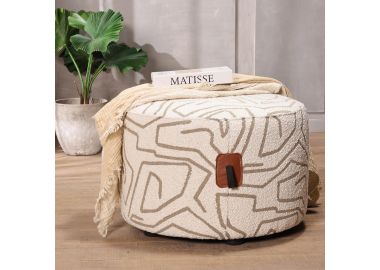 הדום בד עגול 60 ס"מ גוון אבן דגם לילו