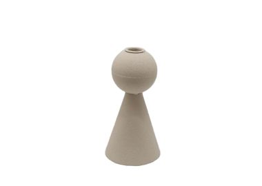 מעמד לנר מתכת עגול בז' 17 ס"מ דגם נמסטה