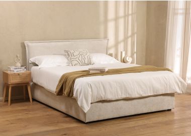 מיטה זוגית 190*140 ס"מ בד בגוון אבן דגם סאסי