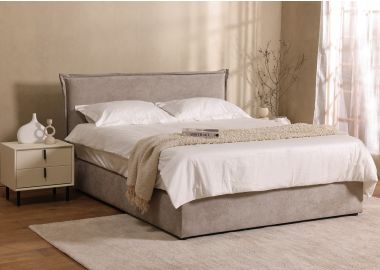 מיטה זוגית 200*140 ס"מ בד בגוון חום דגם סאסי