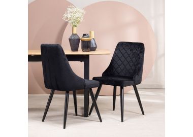 כסא פינת אוכל שחור מרופד דגם TOLLER