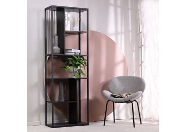 כוננית מדפים 180*60 ס"מ בגוון שחור דגם SISTEMA