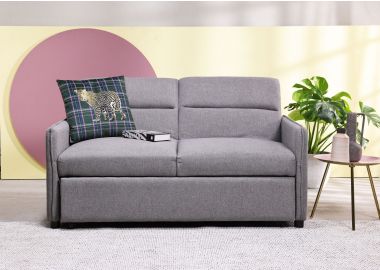 ספה באורך 145 ס"מ נפתחת למיטה בגוון אפור דגם COMPACT