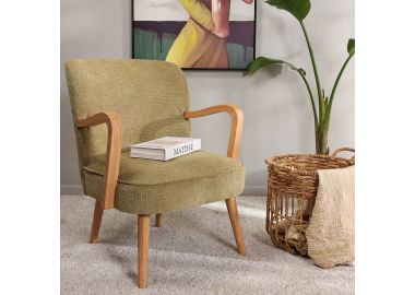 כורסא בד בגוון מוזהב דגם CACE