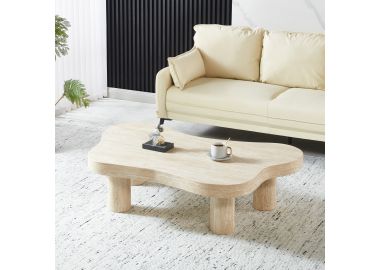 שולחן סלון גוון טבעי דגם AMEBO