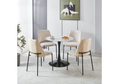 כסא פינת אוכל בד בז' דגם NEO