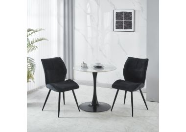 כסא פינת אוכל בד שחור דגם KOSMO