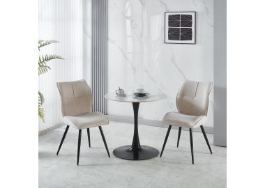 כסא פינת אוכל בד בז' דגם KOSMO