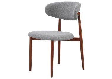 כיסא פינת אוכל דגם סילה בד אפור