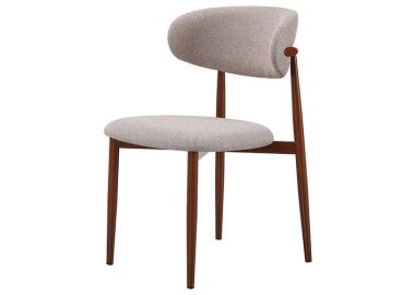 כיסא פינת אוכל דגם סילה בד נס קפה