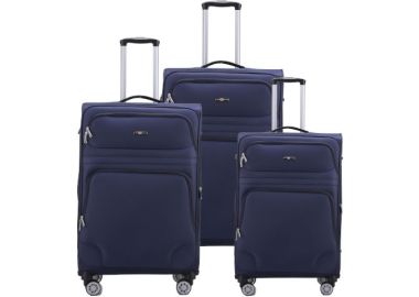סט 3 מזוודות בד 28/24/20 Swiss Voyager Castlegate כחול נייבי