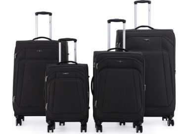 סט 4 מזוודות בד Swiss Royal Tokyo שחור