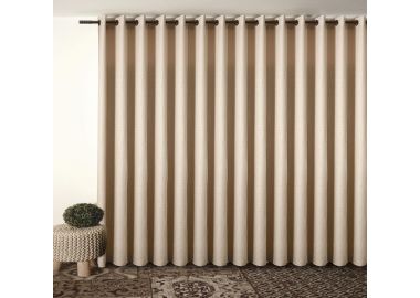 וילון דגם פטרה 140x250 ס"מ צבע אבן