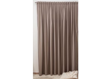 וילון השחלה לובר 260\400 צבע קפה (מארז זוג)