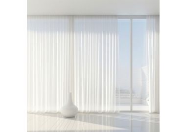 וילון פלד שטוח דגם קיילי  400x280 צבע לבן (12 מטר)