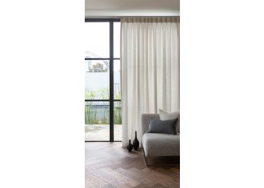 וילון פלד שטוח דגם אושן דמוי פשתן 280x300 צבע לבן (9 מטר)