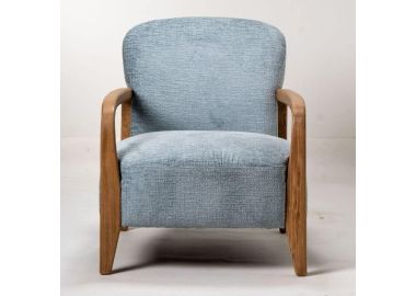 כורסא מעוצבת מעץ תכלת Echo 