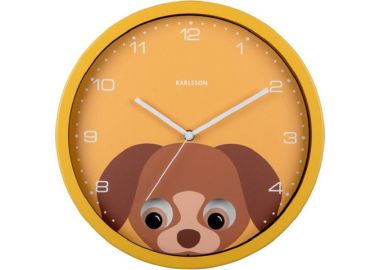 שעון קיר ממתכת דגם Peekaboo כלב