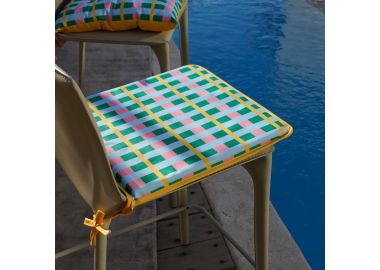 כרית ישיבה לגינה מבד אוקספורד סדרת קונפטי דגם 3