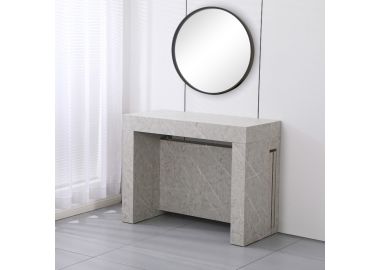 קונסולה נפתחת לפינת אוכל עד 3 מטר רוחב 100 ס"מ דגם מקסימוס קרמי