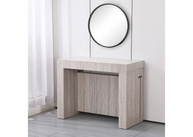 קונסולה נפתחת לפינת אוכל עד 3 מטר רוחב 100 ס"מ דגם מקסימוס טרוורטין