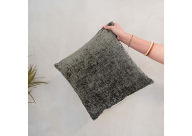 כרית דיאן מבד שאניל  45X45 אפור כהה