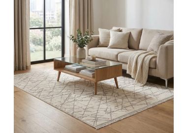 שטיח לונה 07 קרם/אפור