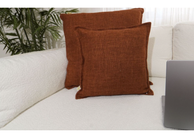 כרית נוי כולל מילוי 60x60 דגם דורון צבע טרקוטה