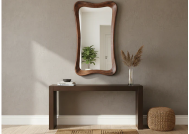 מראת קיר דגם שלגיה 120 ס"מ בגוון אגוז