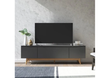 מזנון טלוויזיה דגם אופל 180 ס"מ בגוון שחור