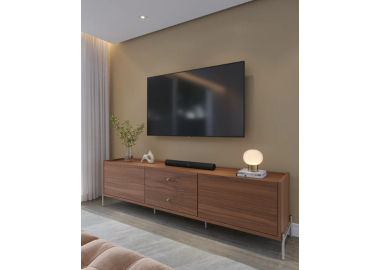 מזנון טלוויזה דגם ברקת 180 ס"מ בגוון עץ קנלה