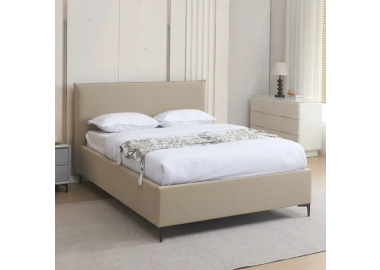 מיטה רחבה לנוער 190×120 עם ארגז מצעים דגם גלורי בגוון קרם