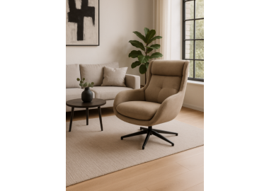 כורסת בד מסתובבת בעיצוב אלגנטי דגם ניקן