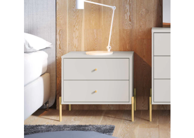 שידת לילה בגוון אופוייט דגם אמבר