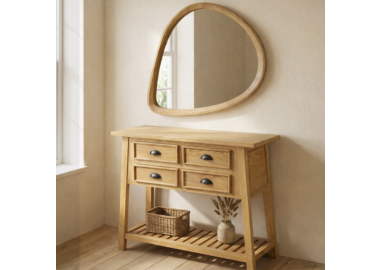 קונסולה עשויה עץ אלון מלא ELWOOD