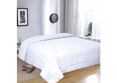 שמיכת קיץ זוגית 220x240 ס"מ גוון לבן