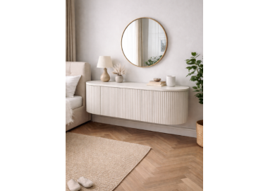 קונסולה מרחפת 120 ס"מ עם 2 מגירות טריקה שקטה