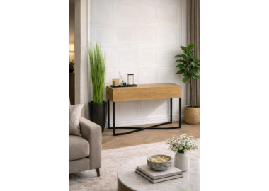 קונסולה עם מגירות ברוחב 120 ס"מ בגוון אלון