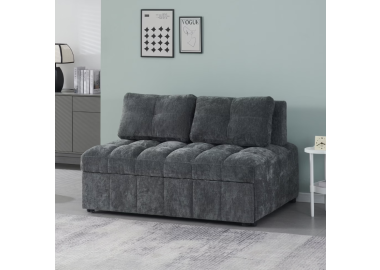 ספה נפתחת למיטה רחבה עם ראש מתכוונן דגם טקילה בגוון אפור