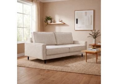 ספה מעוצבת נפתחת למיטה זוגית עם ארגז מצעים דגם מיקה קפוצ'ינו