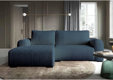 ספה פינתית דגם EVEREST בגוון כחול אפרפר