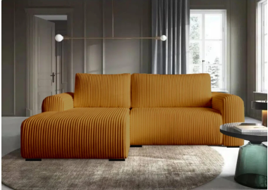 ספה פינתית דגם EVEREST בגוון צהוב כתמתם