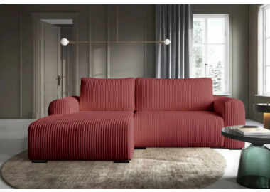 ספה פינתית דגם EVEREST בגוון ורוד עתיק