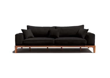 ספה רוחב 300 ס"מ דגם KANYA בגוון שחור