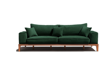 ספה רוחב 300 ס"מ דגם KANYA בגוון ירוק